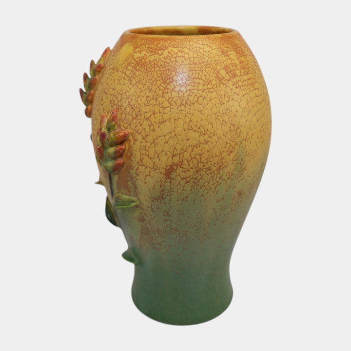 Ephraim Faience Pottery Indian Paintbrush Vase A18