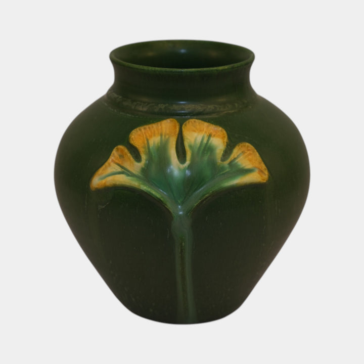 Ephraim Faience Arts and Crafts Pottery Matte Green Nostalgia Vase 243