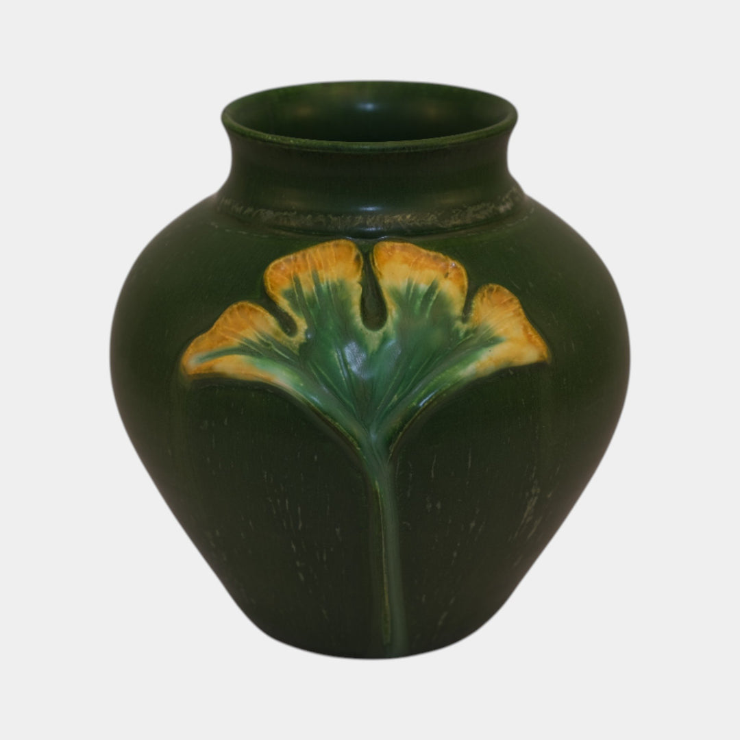 Ephraim Faience Arts and Crafts Pottery Matte Green Nostalgia Vase 243