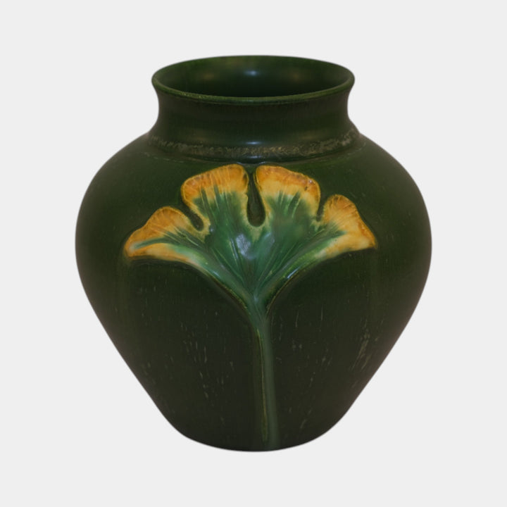 Ephraim Faience Arts and Crafts Pottery Matte Green Nostalgia Vase 243