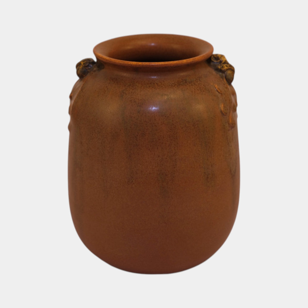 Ephraim Faience Hand Made Art Pottery Mission Oak Brown Ceramic Vase 503