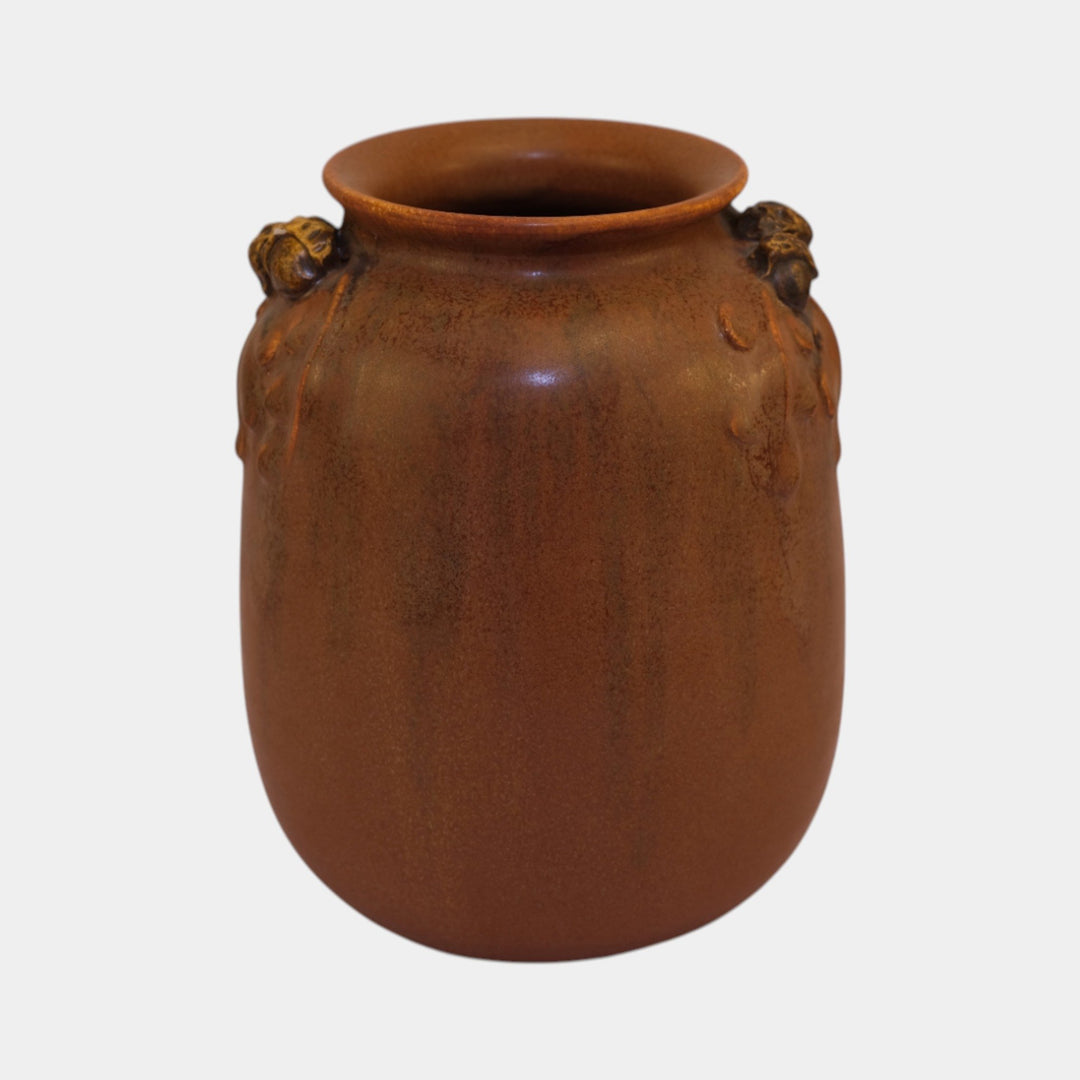 Ephraim Faience Hand Made Art Pottery Mission Oak Brown Ceramic Vase 503
