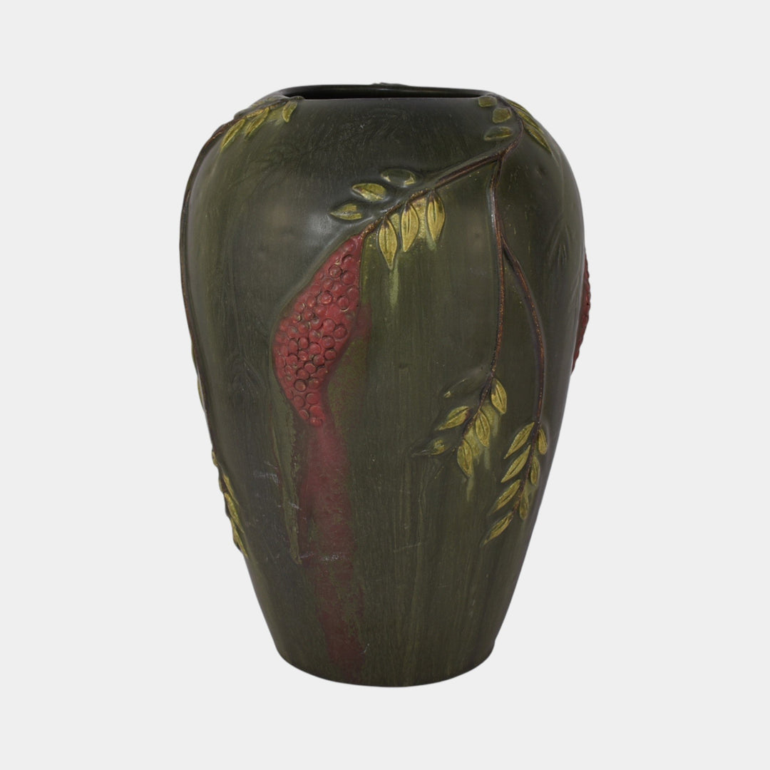 Ephraim Faience Hand Made Pottery 10th Anniversary Pepperberries Vase 609 - Just Art Pottery