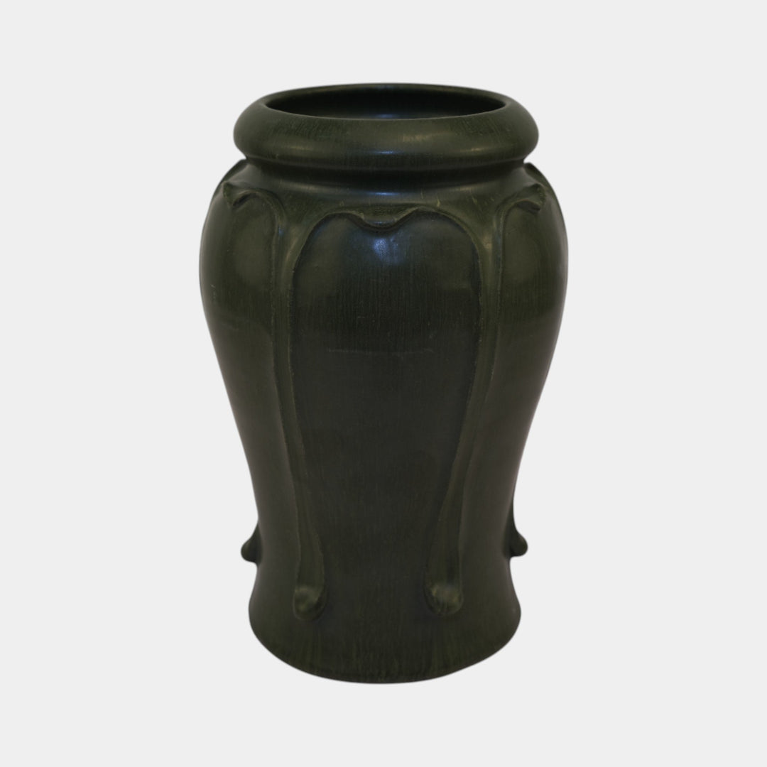 Ephraim Faience 1999 Arts and Crafts Pottery Green Butternut Ceramic Vase 732