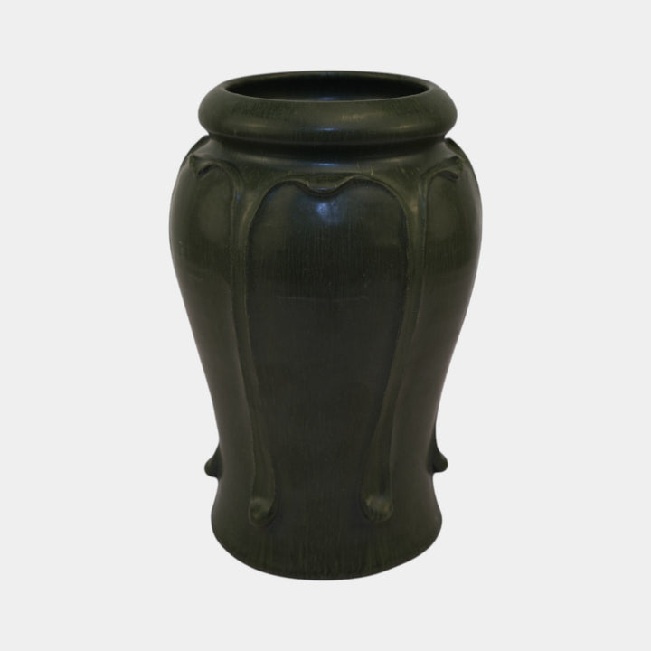Ephraim Faience 1999 Arts and Crafts Pottery Green Butternut Ceramic Vase 732