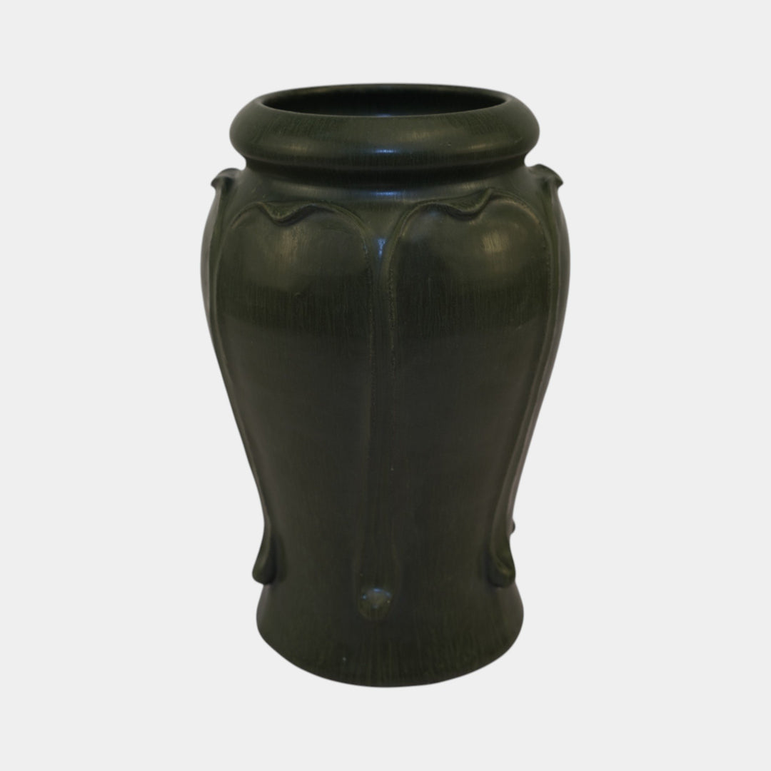 Ephraim Faience 1999 Arts and Crafts Pottery Green Butternut Ceramic Vase 732