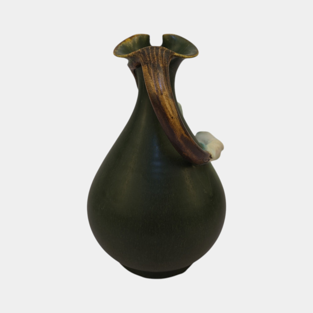 Ephraim Faience Tenth Anniversary Hand Made Pottery Calla Lily Pitcher 608