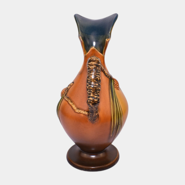 Roseville Pine Cone Brown 1936 Vintage Art Pottery Ceramic Ewer 909-10