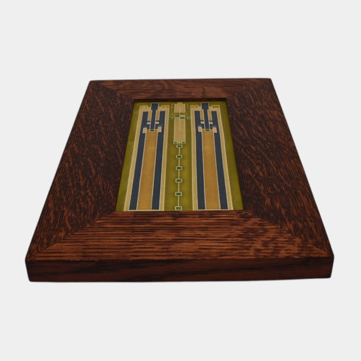 Motawi Tileworks Frank Lloyd Wright's Avery Coonley Rug Geometric Framed Tile