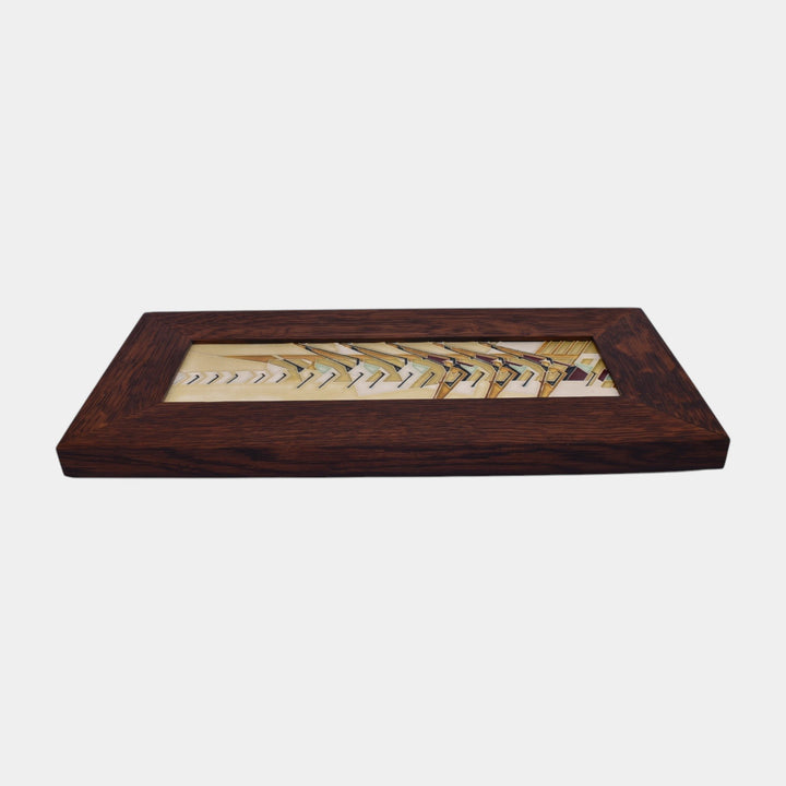 Motawi Tileworks Frank Lloyd Wright Christian House Samara Oak Framed Tile