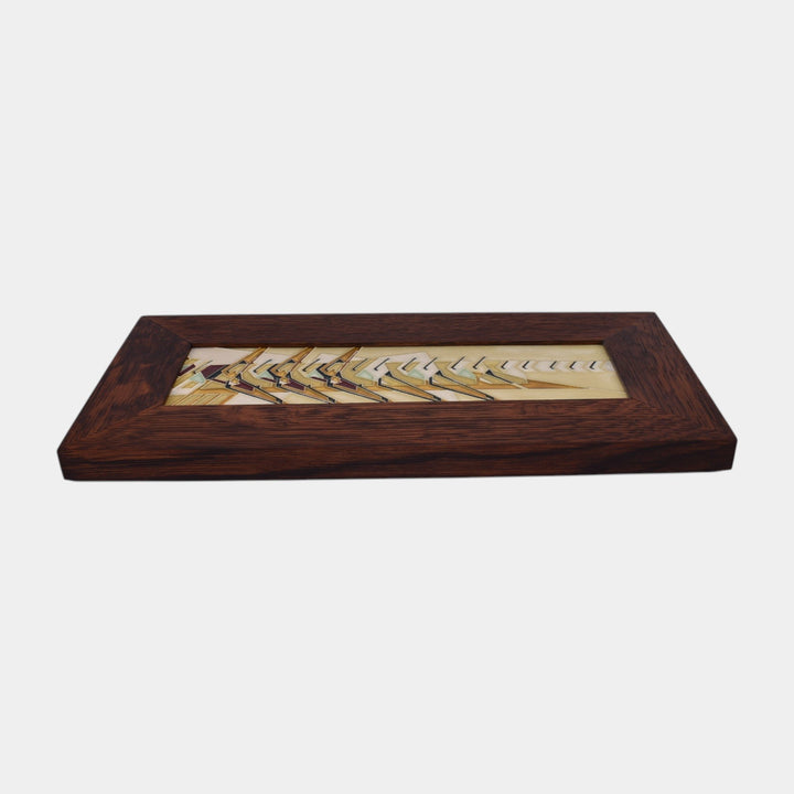 Motawi Tileworks Frank Lloyd Wright Christian House Samara Oak Framed Tile