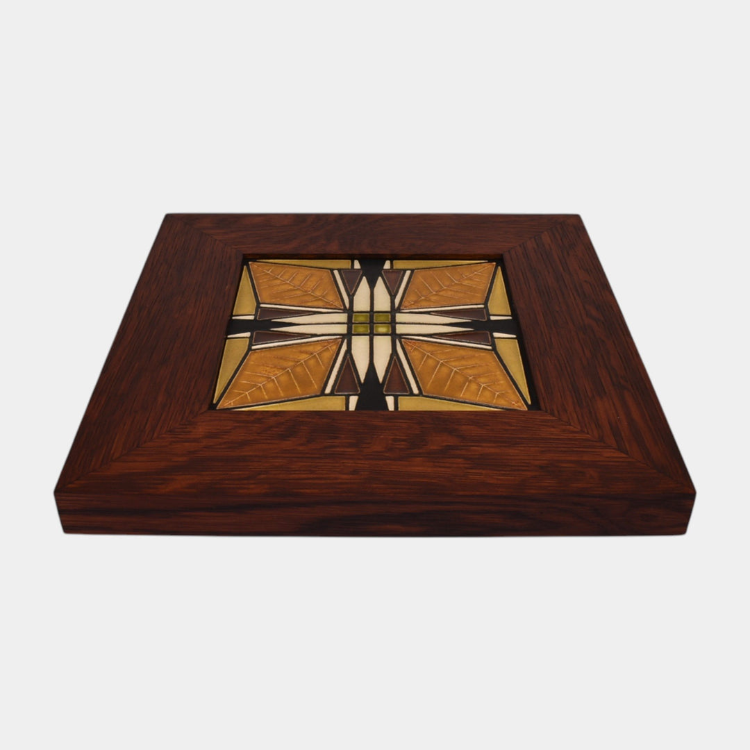 Motawi Tileworks Frank Lloyd Wright Thomas House Yellow And Brown Framed Tile