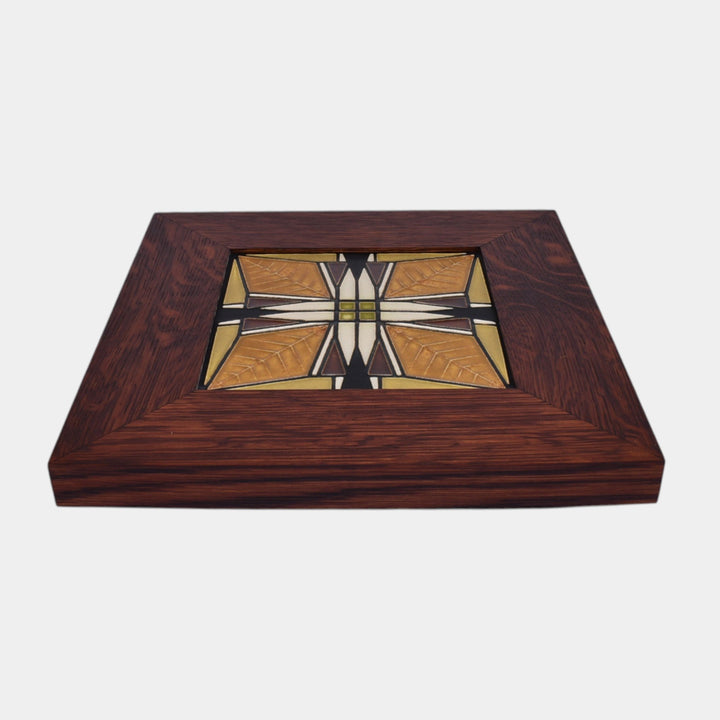 Motawi Tileworks Frank Lloyd Wright Thomas House Yellow And Brown Framed Tile