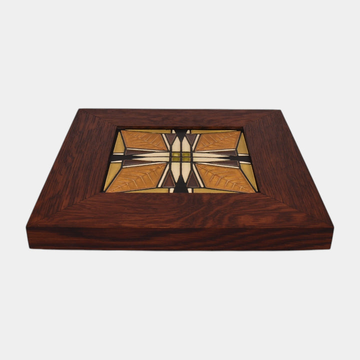Motawi Tileworks Frank Lloyd Wright Thomas House Yellow And Brown Framed Tile