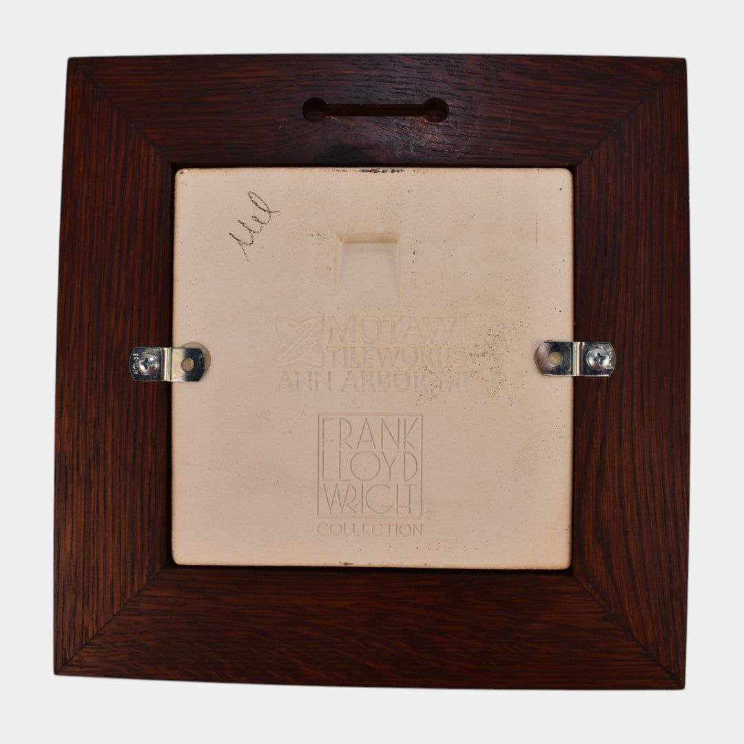 Motawi Tileworks Frank Lloyd Wright Thomas House Yellow And Brown Framed Tile