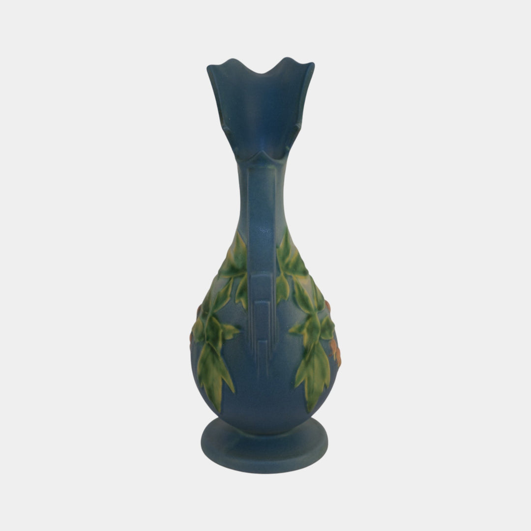 Roseville Bleeding Heart Blue 1940 Vintage Art Pottery CEwer 972-10