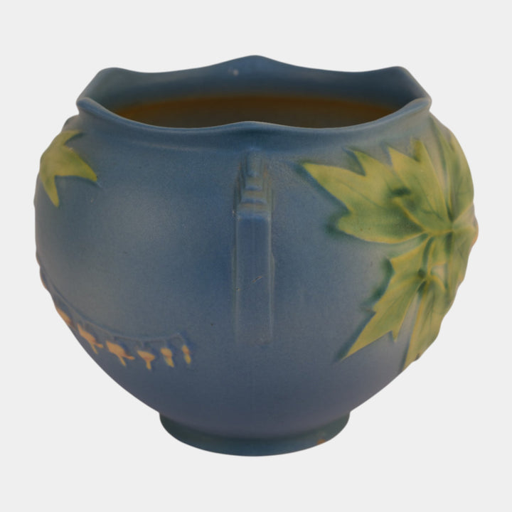 Roseville Bleeding Heart Blue 1940 Vintage Pottery Ceramic Jardiniere Planter 651-5
