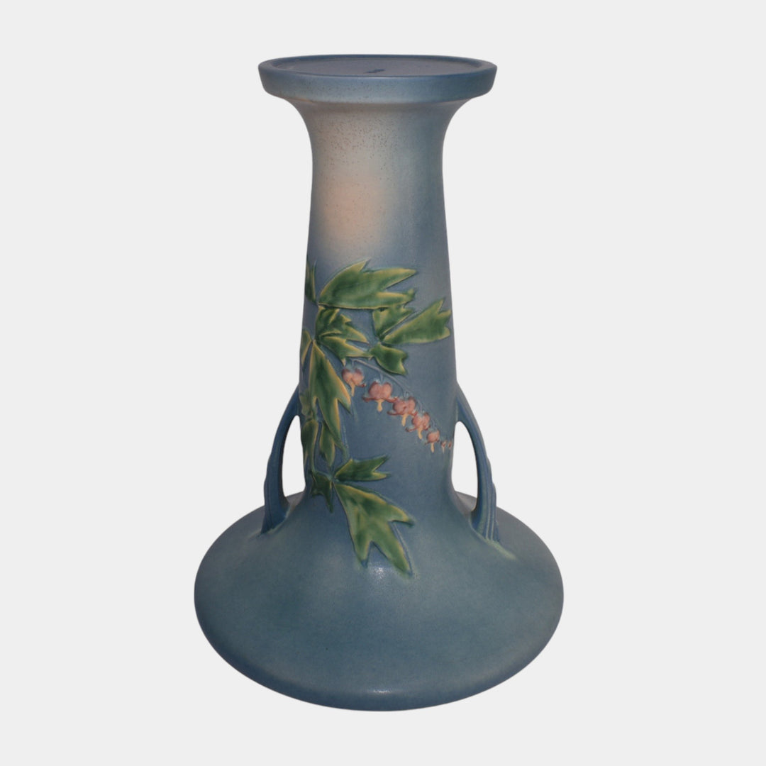 Roseville Bleeding Heart Blue 1940 Art Pottery Pedestal 651-8