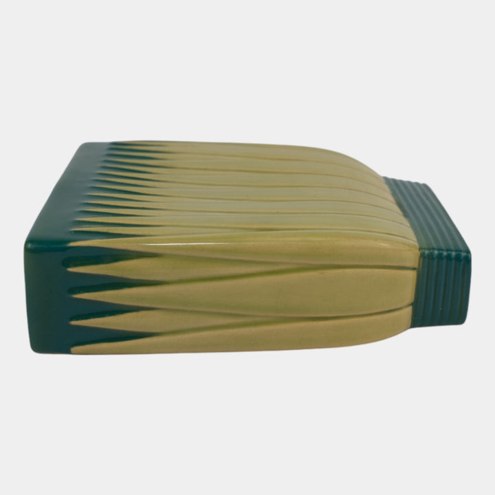 Roseville Lotus Green 1952 Mid Century Modern Pottery Wall Pocket L8-7