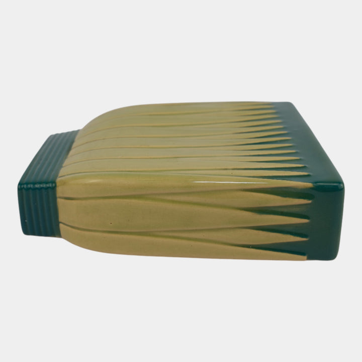 Roseville Lotus Green 1952 Mid Century Modern Pottery Wall Pocket L8-7