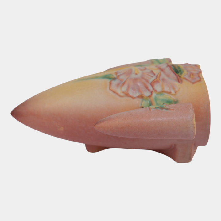 Roseville Poppy Pink 1930 Vintage Art Ceramic Wall Pocket 1281-8