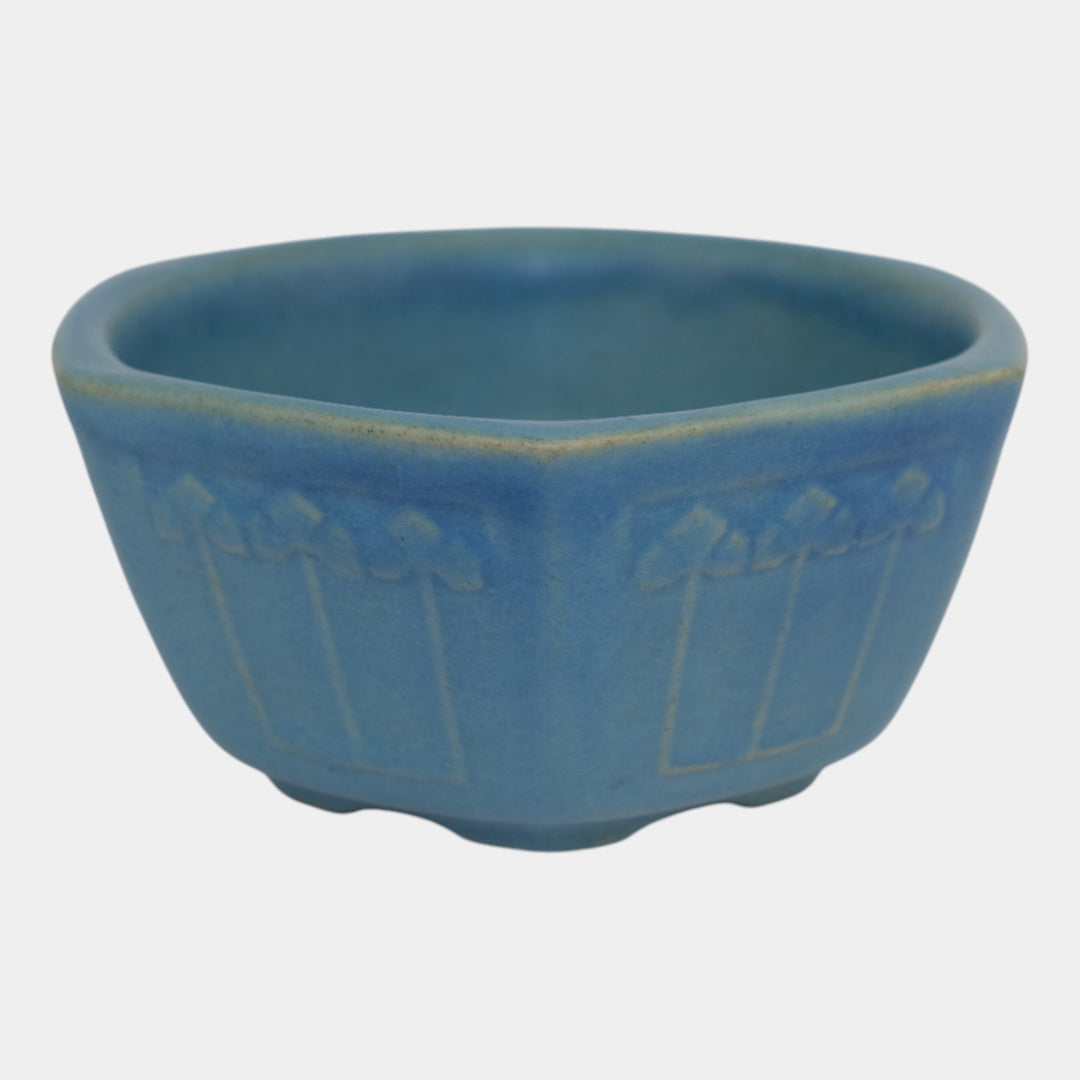 Rookwood 1914 Vintage Arts And Crafts Pottery Blue Ceramic Bowl 1770