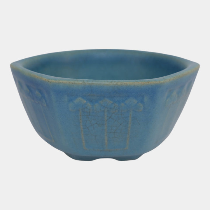 Rookwood 1914 Vintage Arts And Crafts Pottery Blue Ceramic Bowl 1770