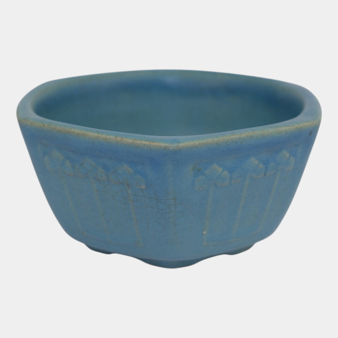 Rookwood 1914 Vintage Arts And Crafts Pottery Blue Ceramic Bowl 1770