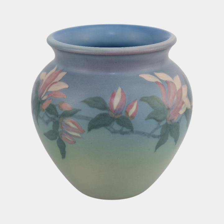 Rookwood 1926 Vintage Art Pottery Blue Vellum Floral Vase 130 Asbury
