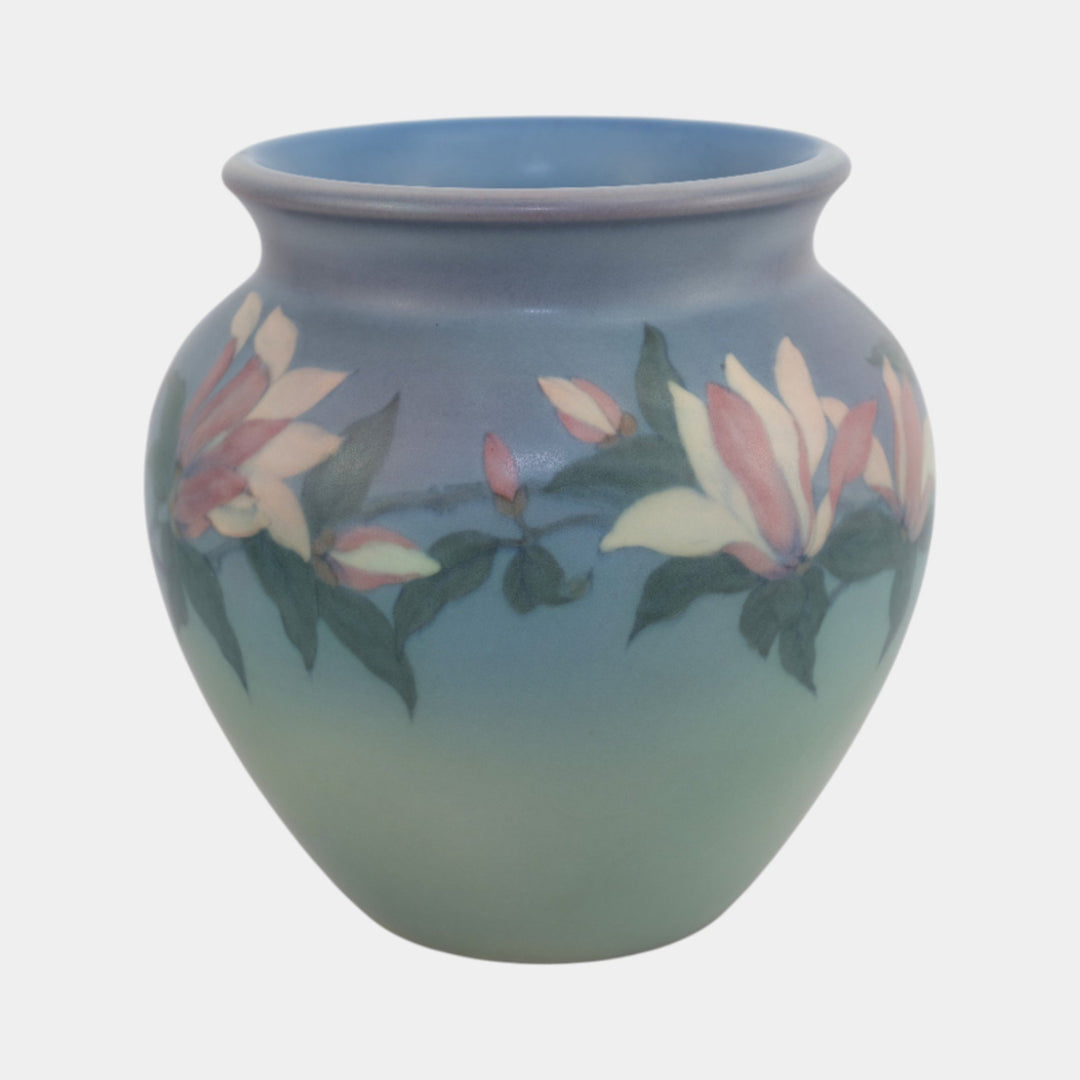 Rookwood 1926 Vintage Art Pottery Blue Vellum Floral Vase 130 Asbury