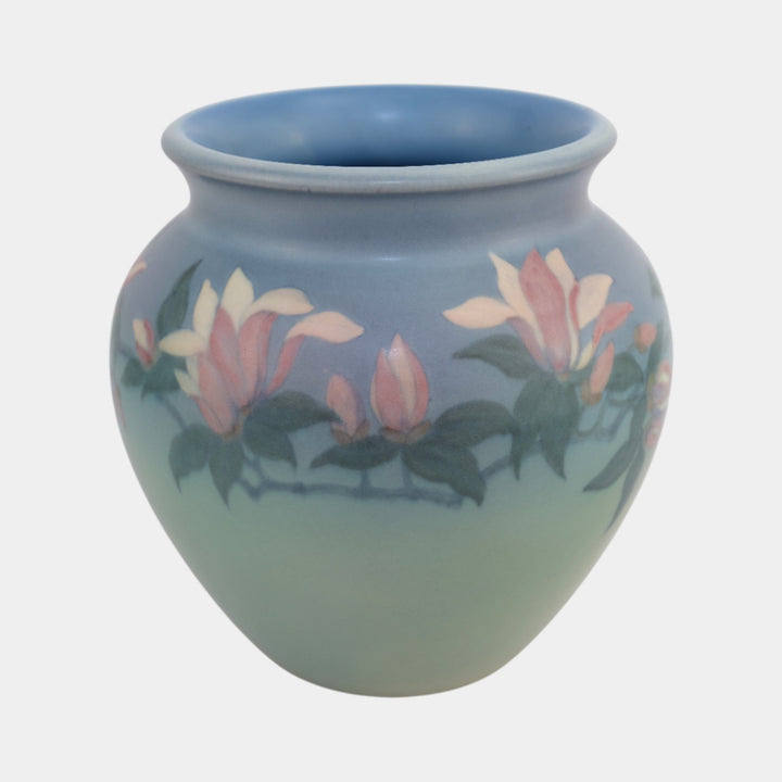 Rookwood 1926 Vintage Art Pottery Blue Vellum Floral Vase 130 Asbury