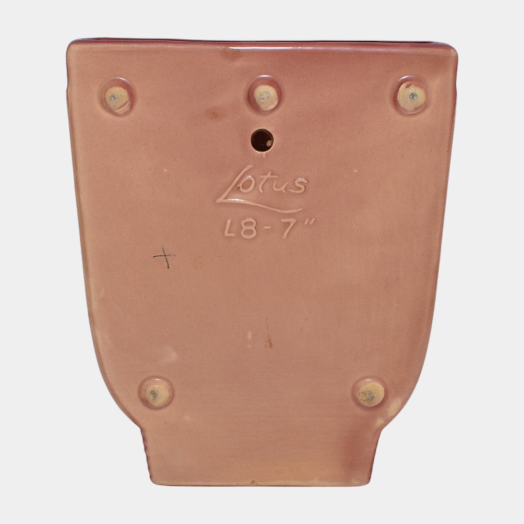 Roseville Lotus Red 1952 Mid Century Modern Pottery Ceramic Wall Pocket L8-7