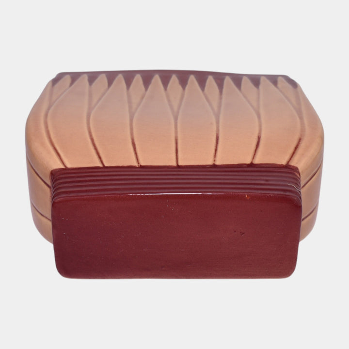 Roseville Lotus Red 1952 Mid Century Modern Pottery Ceramic Wall Pocket L8-7