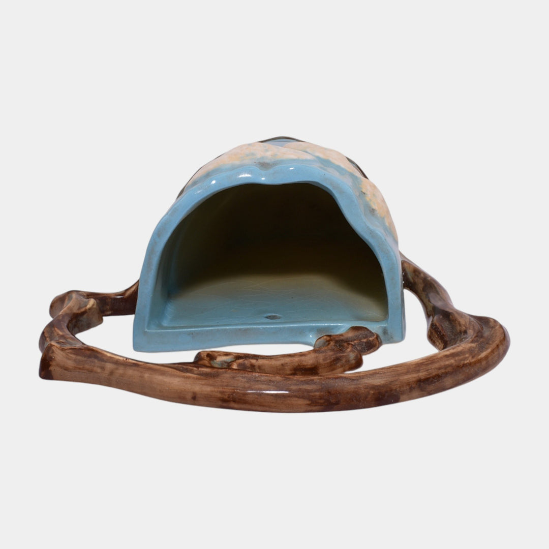Roseville Ming Tree Blue 1949 Mid Century Modern Art Pottery Wall Pocket 566-8