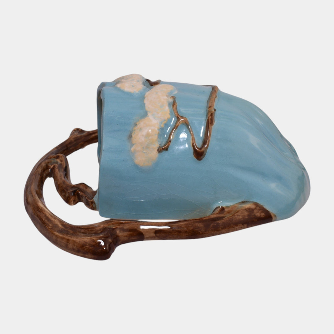 Roseville Ming Tree Blue 1949 Mid Century Modern Art Pottery Wall Pocket 566-8