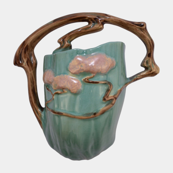 Roseville Ming Tree Green 1949 Mid Century Modern Art Pottery Wall Pocket 566-8