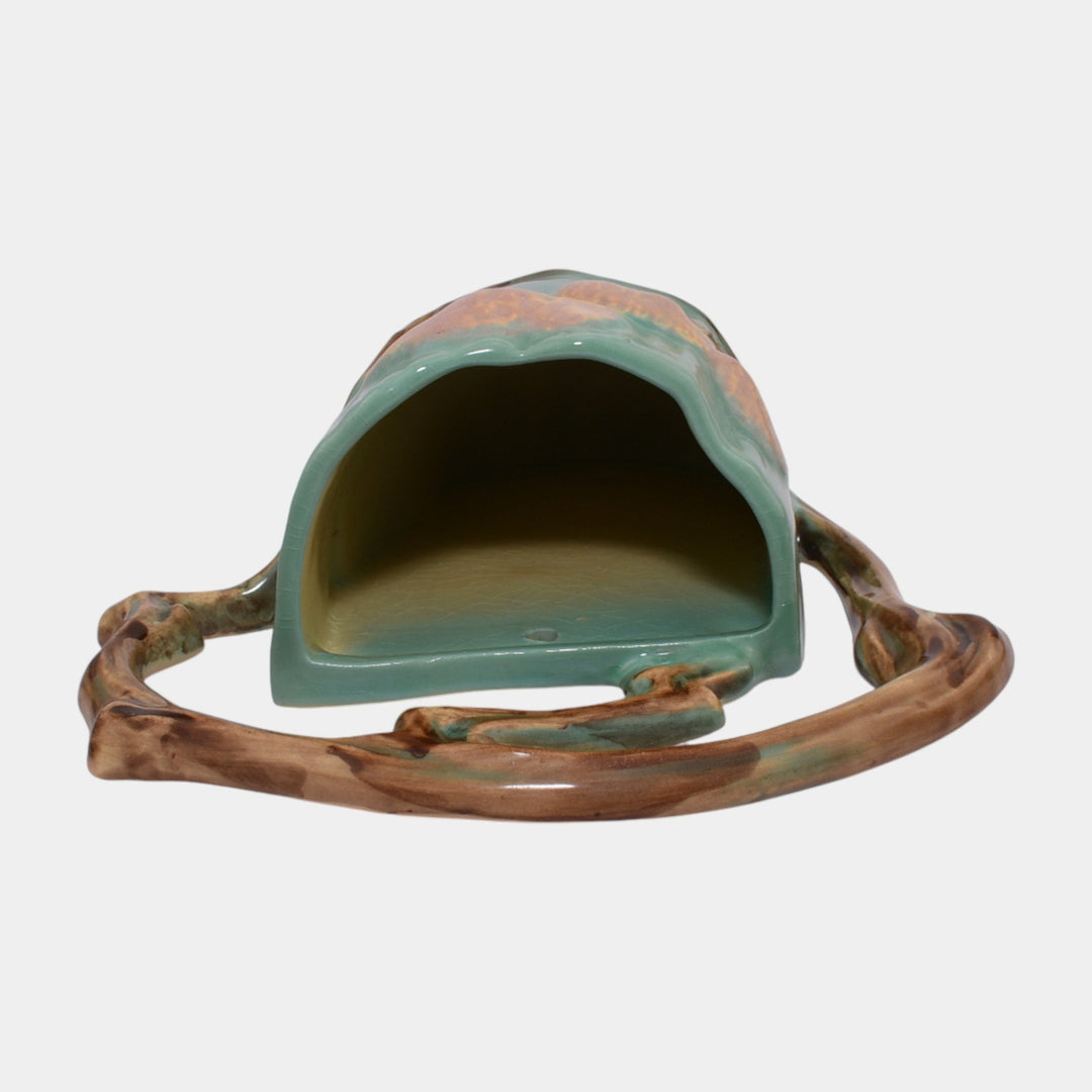 Roseville Ming Tree Green 1949 Mid Century Modern Art Pottery Wall Pocket 566-8