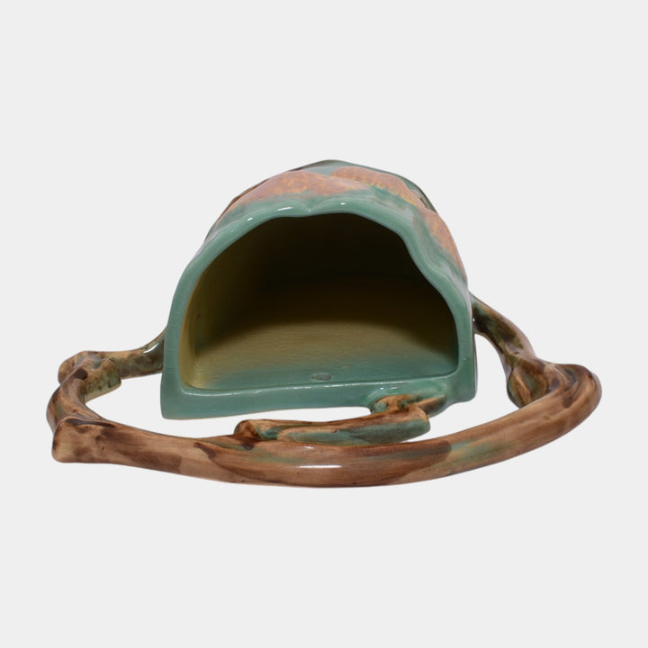 Roseville Ming Tree Green 1949 Mid Century Modern Art Pottery Wall Pocket 566-8
