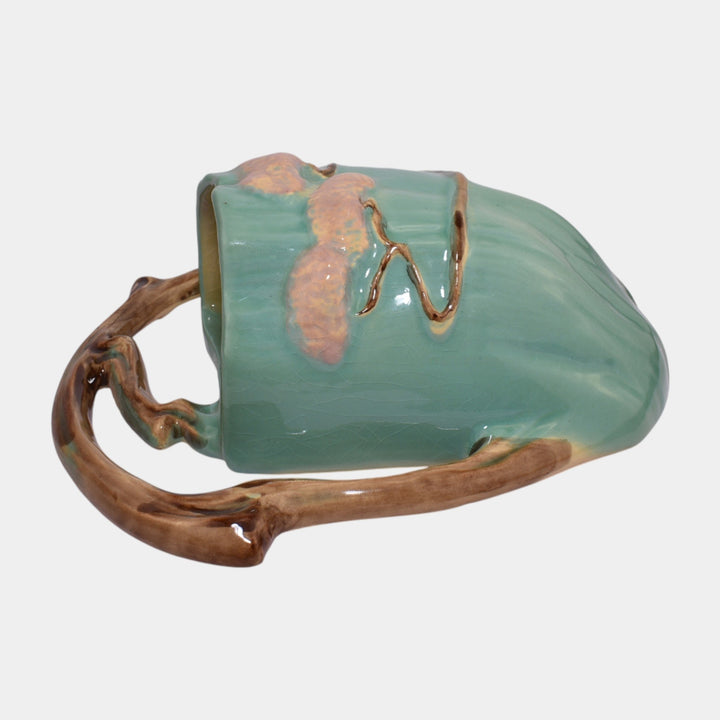 Roseville Ming Tree Green 1949 Mid Century Modern Art Pottery Wall Pocket 566-8
