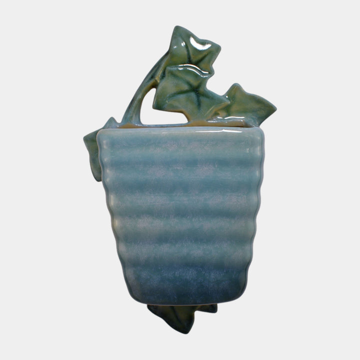Roseville Wincraft Blue 1948 Mid Century Modern Art Pottery Wall Pocket 266-4