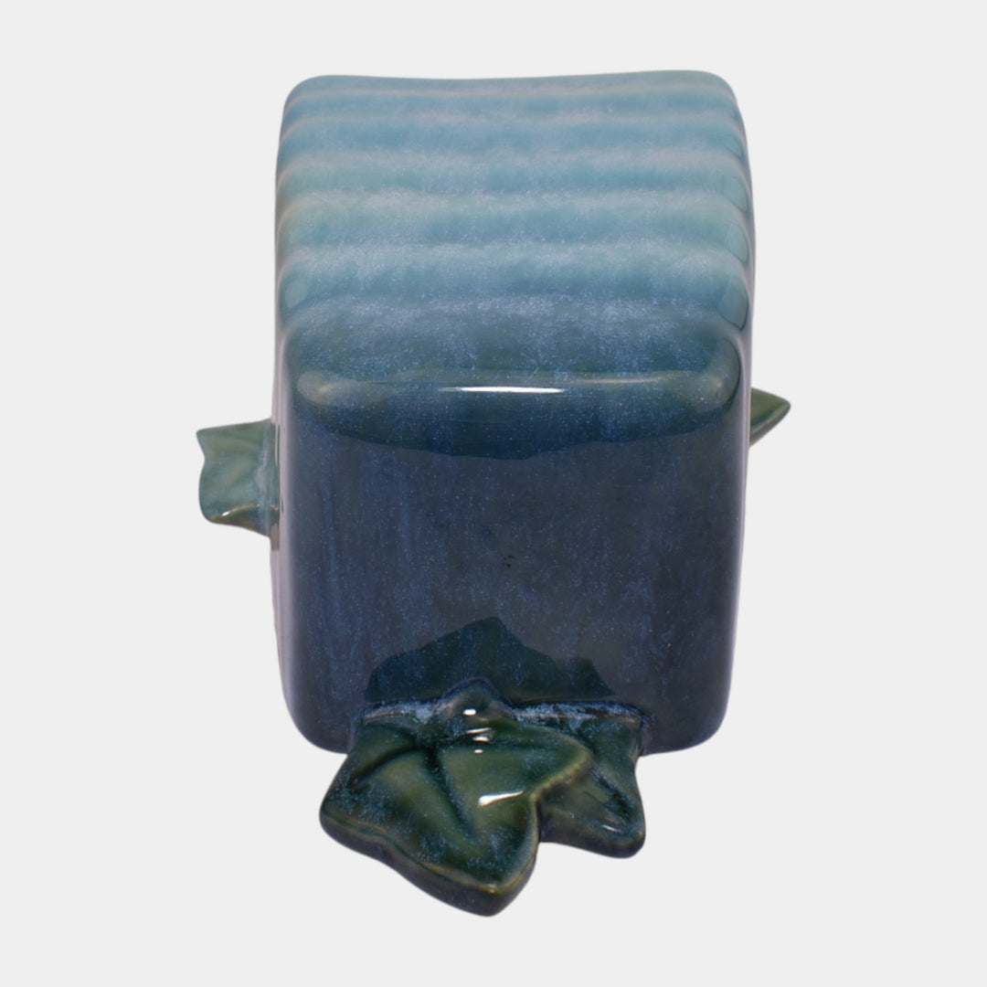 Roseville Wincraft Blue 1948 Mid Century Modern Art Pottery Wall Pocket 266-4