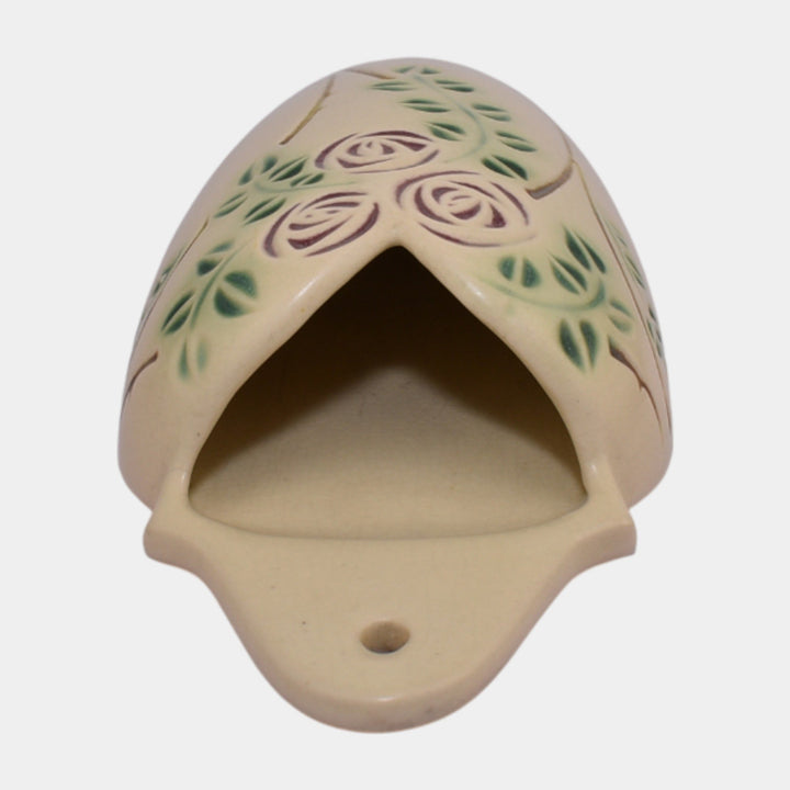 Roseville Velmoss Scroll 1916 Vintage Art Pottery Ceramic Wall Pocket 1226-11