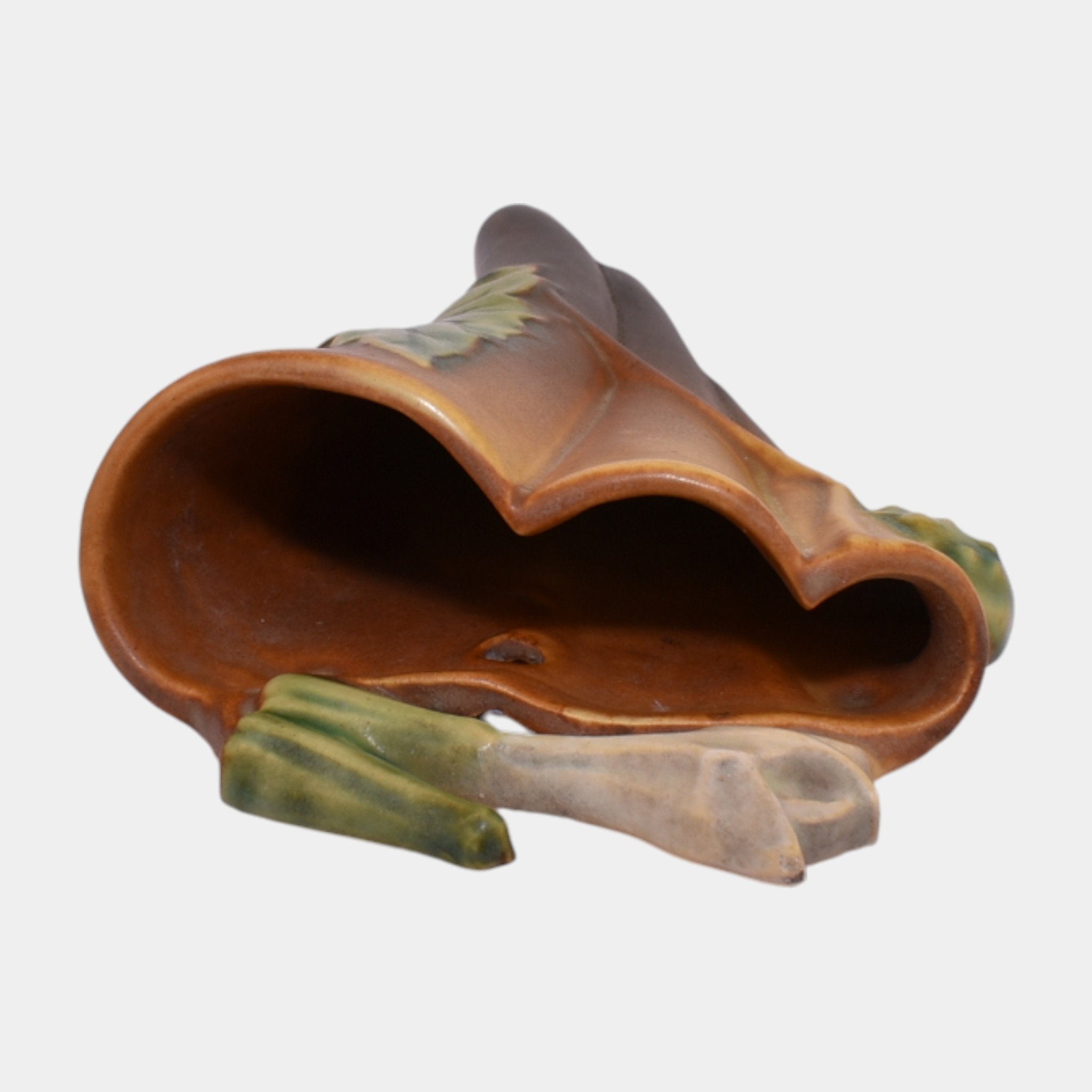 Roseville Thornapple Brown 1937 Vintage Art Deco Pottery Wall
