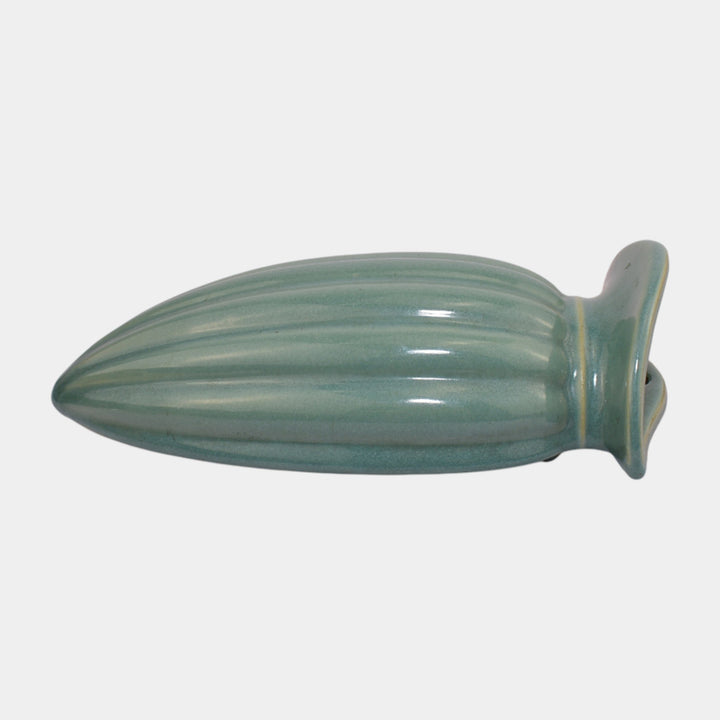 Roseville Lombardy Blue 1926 Vintage Art Deco Pottery Wall Pocket 1256-8