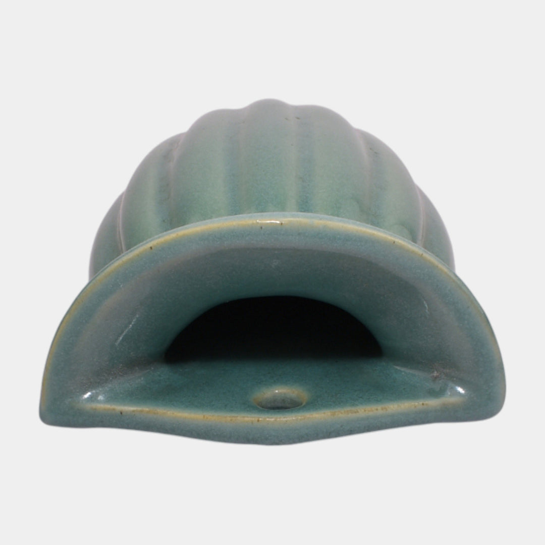 Roseville Lombardy Blue 1926 Vintage Art Deco Pottery Wall Pocket 1256-8
