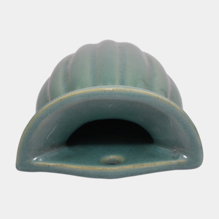 Roseville Lombardy Blue 1926 Vintage Art Deco Pottery Wall Pocket 1256-8