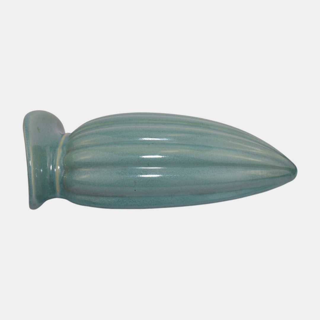 Roseville Lombardy Blue 1926 Vintage Art Deco Pottery Wall Pocket 1256-8