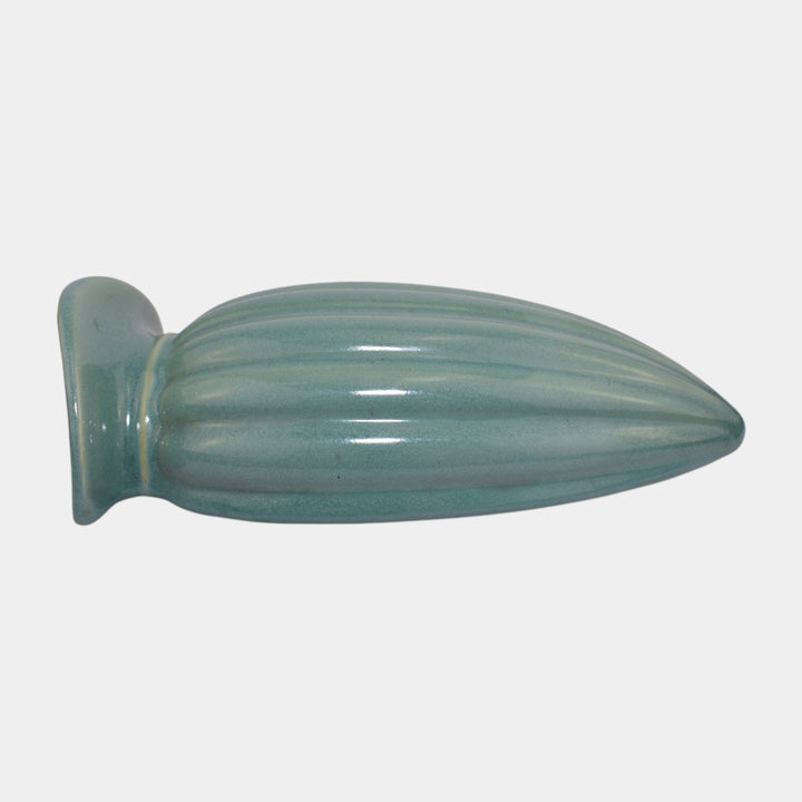 Roseville Lombardy Blue 1926 Vintage Art Deco Pottery Wall Pocket 1256-8