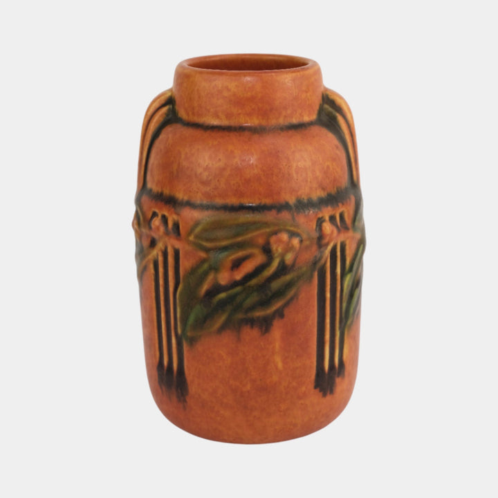Roseville Laurel Red 1934 Vintage Art Deco Pottery Ceramic Vase 668-6