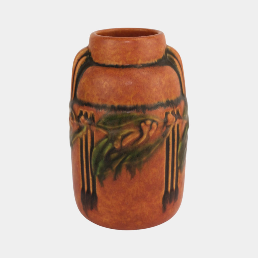 Roseville Laurel Red 1934 Vintage Art Deco Pottery Ceramic Vase 668-6